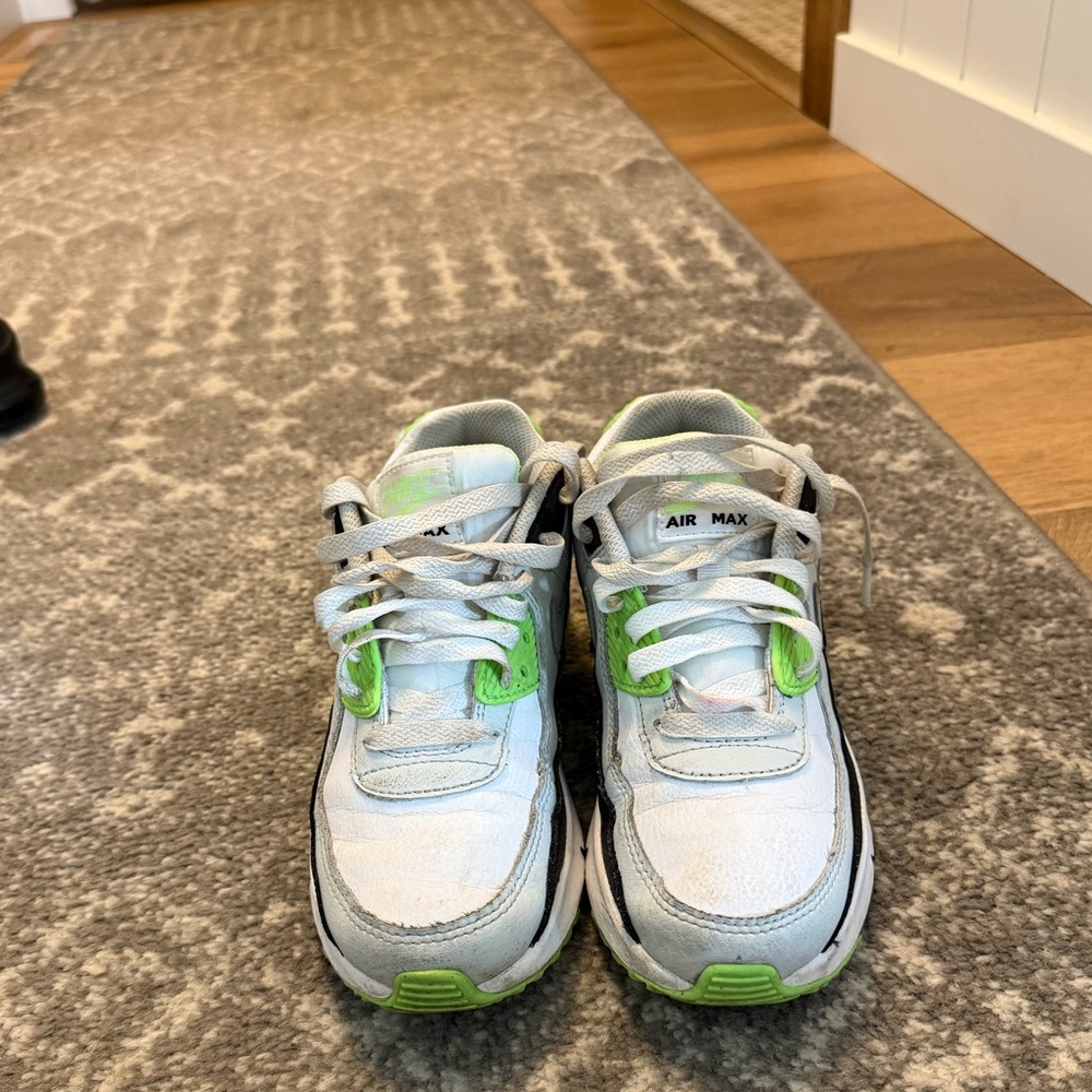 Nike Kids Sneakers - White and Neon Green - Picture 4 of 5